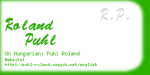 roland puhl business card